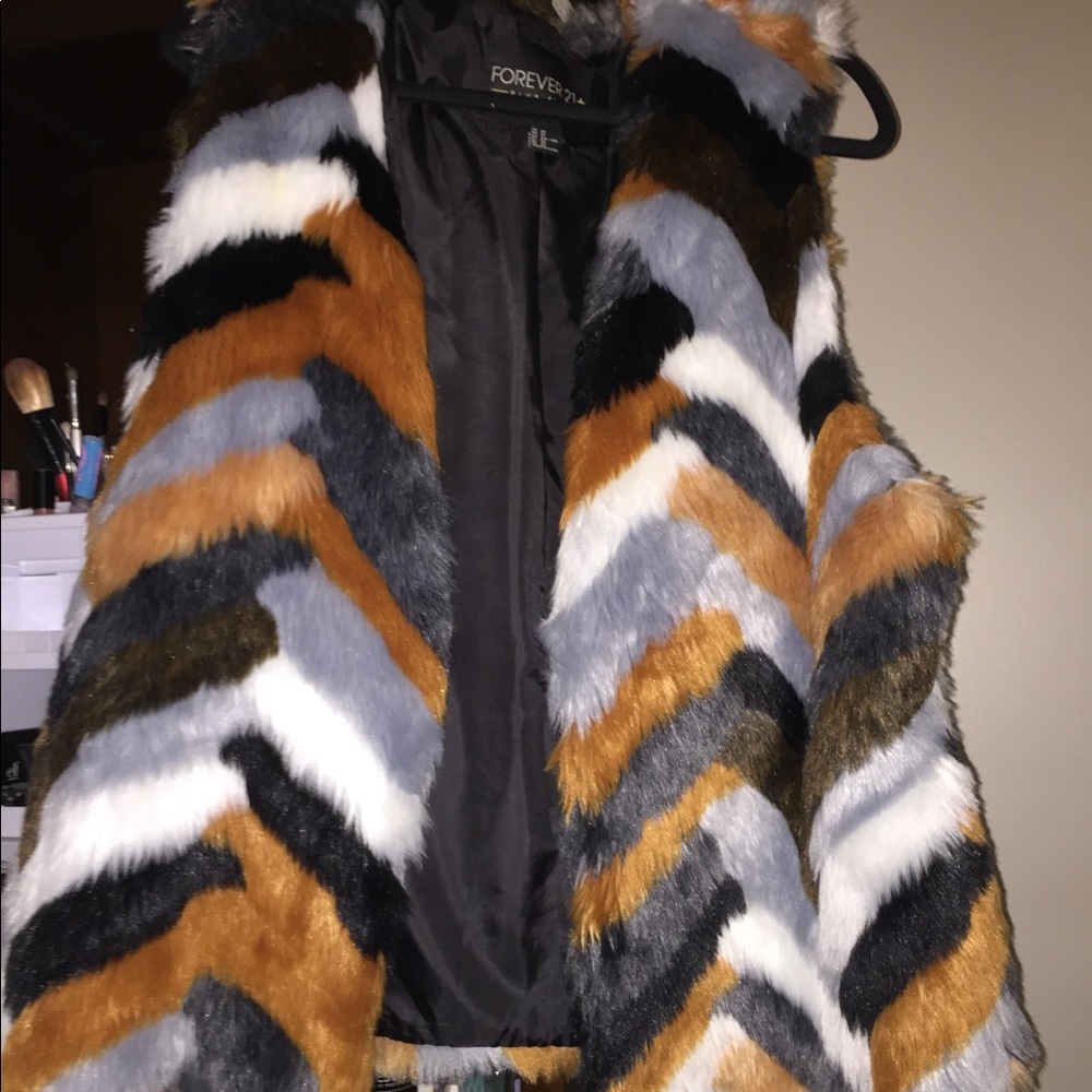 Multicolor Fur Vest
